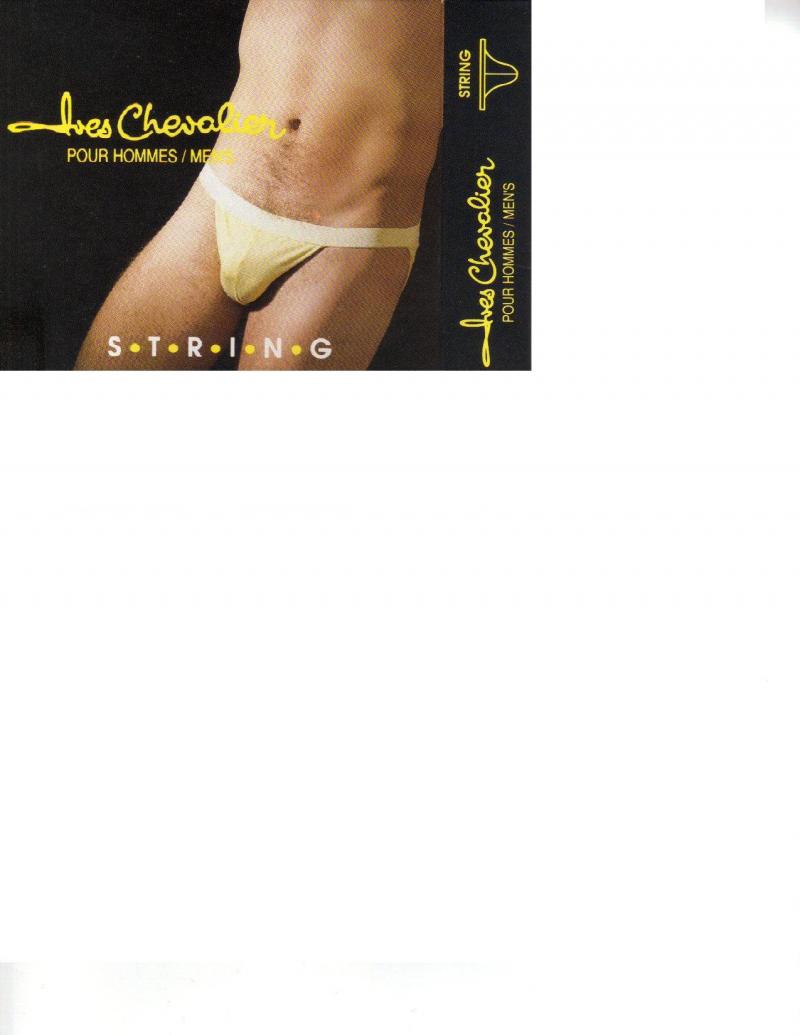 Men's string style underwear in solid colours